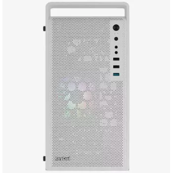 PC korpus AEROCOOL PGS CS-109-G-WT-v1 Mini Torn valge SPCC — microATX, kuni 26 cm GPU, FRGB, võrkfront