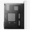 PC korpus AEROCOOL PGS CS-109-G-WT-v1 Mini Torn valge SPCC — microATX, kuni 26 cm GPU, FRGB, võrkfront