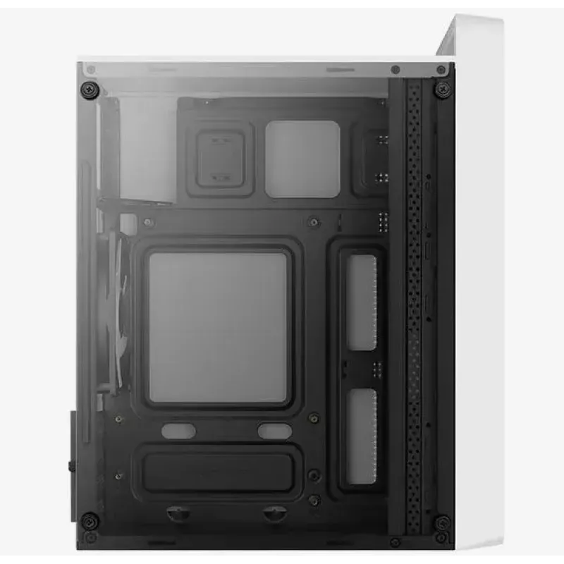 PC korpus AEROCOOL PGS CS-109-G-WT-v1 Mini Torn valge SPCC — microATX, kuni 26 cm GPU, FRGB, võrkfront