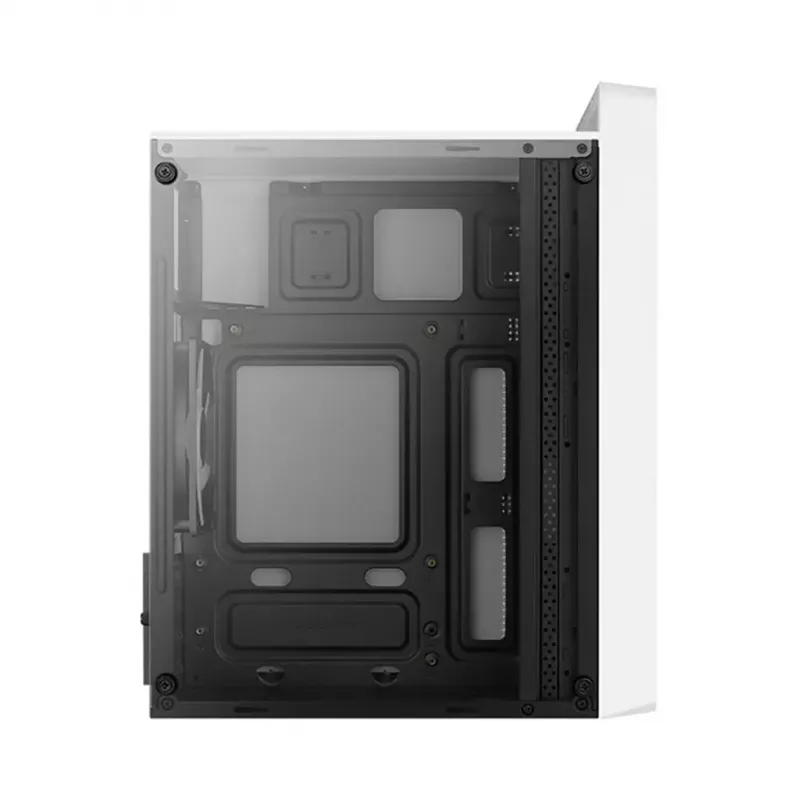 PC korpus AEROCOOL PGS CS-109-G-WT-v1 Mini Torn valge SPCC — microATX, kuni 26 cm GPU, FRGB, võrkfront