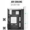 PC korpus AEROCOOL PGS CS-109-G-WT-v1 Mini Torn valge SPCC — microATX, kuni 26 cm GPU, FRGB, võrkfront