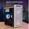 PC korpus AEROCOOL PGS CS-109-G-WT-v1 Mini Torn valge SPCC — microATX, kuni 26 cm GPU, FRGB, võrkfront