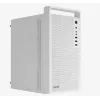 PC korpus AEROCOOL PGS CS-109-G-WT-v1 Mini Torn valge SPCC — microATX, kuni 26 cm GPU, FRGB, võrkfront