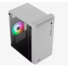 PC korpus AEROCOOL PGS CS-109-G-WT-v1 Mini Torn valge SPCC — microATX, kuni 26 cm GPU, FRGB, võrkfront