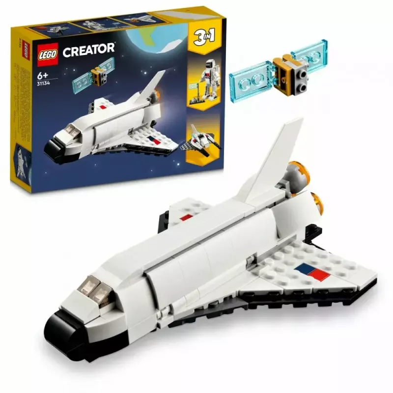 LEGO Creator 3-in-1 kosmosesüstiku ehituskomplekt 31134 — 144 tükki, alates 6. eluaastast, 160×120×60 mm