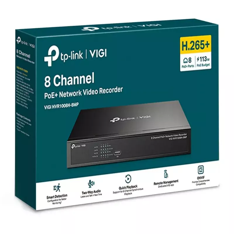 TP-Link VIGI 8-kanaliline PoE+ võrgu videosalvesti