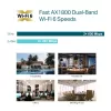 TP-Link Omada AX1800 lae alla paigaldatav WiFi 6 pääsupunkt, 2,4 GHz, 5 GHz, 1775 Mbit/s, HTTPS, SNMP, SNMPv2, SNMPv3, WPA, WPA2, WPA3, 100,1000 Mbit/s