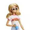 Barbie Dreamhouse Adventures nukk ja tarvikud, „Malibu“ reisikomplekt kutsika ja enam kui 10 osaga, sealhulgas töötav kohver