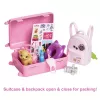 Barbie Dreamhouse Adventures nukk ja tarvikud, „Malibu“ reisikomplekt kutsika ja enam kui 10 osaga, sealhulgas töötav kohver