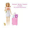 Barbie Dreamhouse Adventures nukk ja tarvikud, „Malibu“ reisikomplekt kutsika ja enam kui 10 osaga, sealhulgas töötav kohver