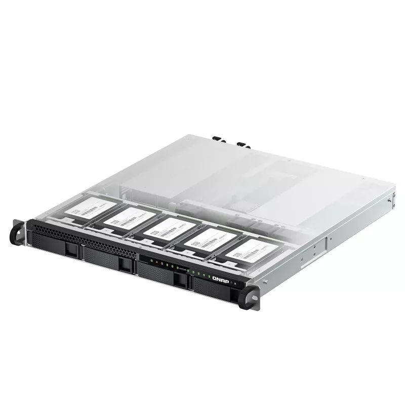 QNAP TS-h987XU-RP NAS Rack (1U) Intel Xeon E E-2334 16 GB DDR4 QuTS hero Must, Hõbe