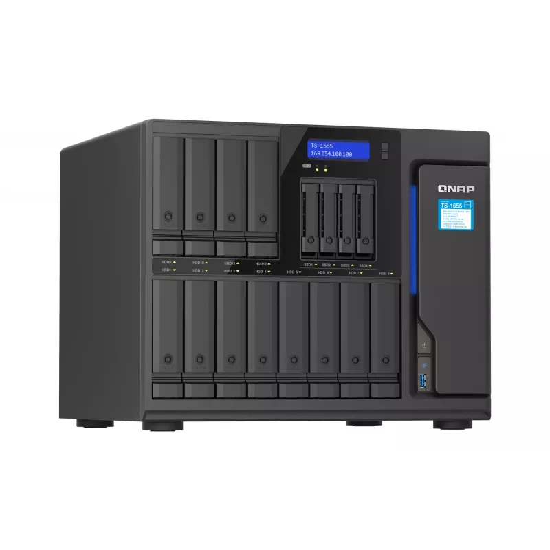 QNAP TS-1655 NAS Tower Intel Atom® C5125 8 GB DDR4 0 TB QNAP Turbo System Must