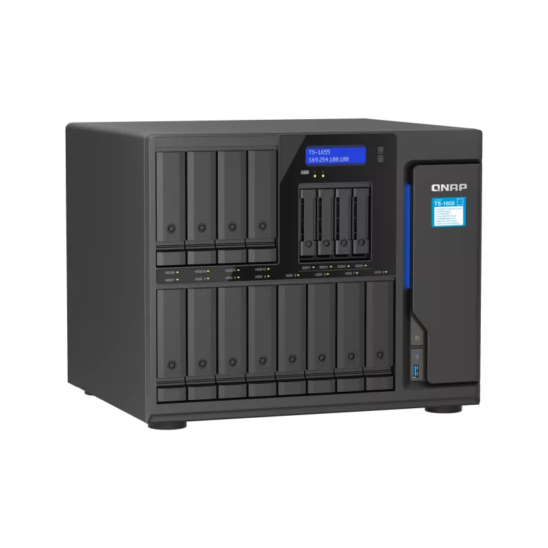QNAP TS-1655 NAS Tower Intel Atom® C5125 8 GB DDR4 0 TB QNAP Turbo System Must