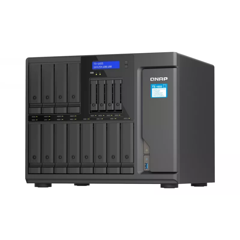 QNAP TS-1655 NAS Tower Intel Atom® C5125 8 GB DDR4 0 TB QNAP Turbo System Must