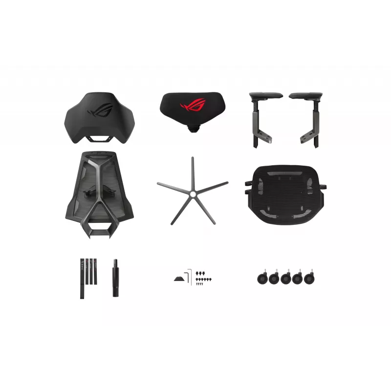 Võrktoolijalg ASUS ROG Destrier Ergo võrk seljatugi Must 720mm 840mm 134cm