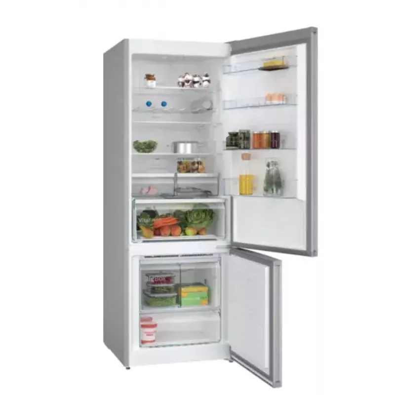 Külmik-sügavkülmik Bosch Serie 4 KGN56XLEB — vabaltseisev roostevaba teras, 508 L (400 L külmik + 108 L sügavkülmik), No Frost, LED-ekraan