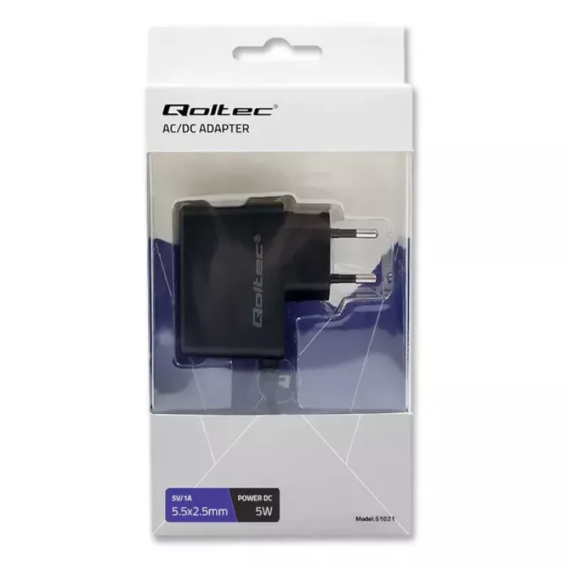 Toiteadapter Qoltec 51021 siseruumidesse Must 220-240V 1.4m kaabel