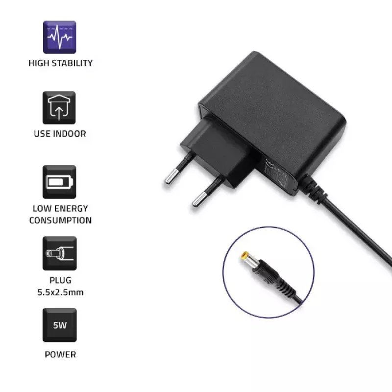 Toiteadapter Qoltec 51021 siseruumidesse Must 220-240V 1.4m kaabel