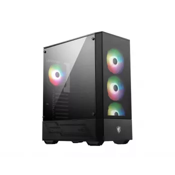 Arvuti korpus MSI MAG FORGE 112R Midi Tower Must karastatud klaasiga, 3x120mm esiventilaatorid, ATX/Micro‑ATX/Mini‑ITX tugi