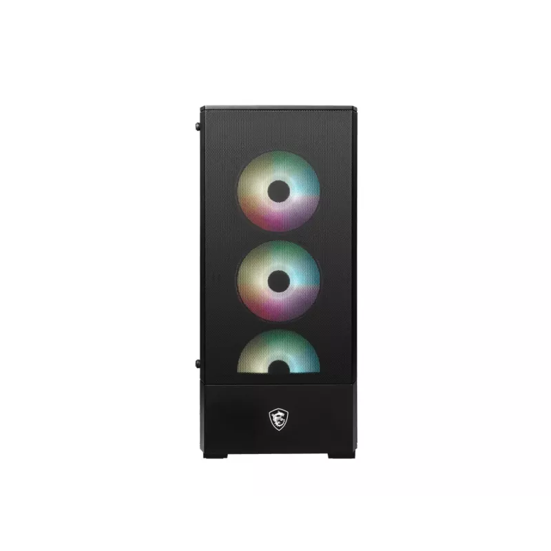 Arvuti korpus MSI MAG FORGE 112R Midi Tower Must karastatud klaasiga, 3x120mm esiventilaatorid, ATX/Micro‑ATX/Mini‑ITX tugi