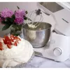Stand mixer BLAUPUNKT SMM501 — 5 L roostevaba terasest kauss, 1000 W, kallutatav pea, pöördnuppjuhtimine, valge