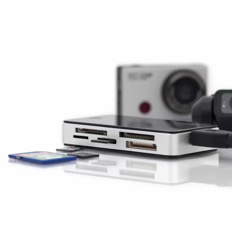 DIGITUS USB 3.0 kaardiluger, toetab MS/SD/SDHC/MiniSD/M2/CF/MD/SDXC kaarte, 1M USB A ühenduskaabel