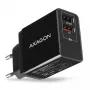 Axagon ACU-QS24 QUICK ja SMART seinadapter, 2x USB-port QC3.0/AFC/FCP + 5V-1,2A, 24W