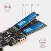 Axagon PCES-SA4M2 PCIe kontroller 2x sisemine SATA 6G port + M.2 B-key liidese kaardid/adapter M.2, SATA