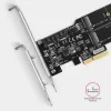 Axagon PCES-SA4M2 PCIe kontroller 2x sisemine SATA 6G port + M.2 B-key liidese kaardid/adapter M.2, SATA
