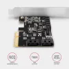 Axagon PCES-SA4X4 PCIe kontroller - 4x sisemine SATA 6G port, ASM1164, SP ja LP