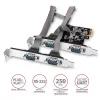 Axagon PCEA-S4N PCIe - 4x jadaporti 250 kbps adapter SP ja LP klambritega