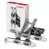 Axagon PCEA-S4N PCIe - 4x jadaporti 250 kbps adapter SP ja LP klambritega