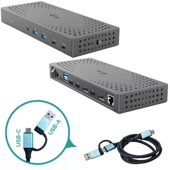 i-tec USB 3.0 / USB-C / Thunderbolt, 3x 4K dokkimisjaam Gen 2 + Power Delivery 100W