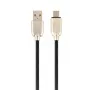GEMBIRD Premium Rubber Micro-USB laadimis- ja andmekaabel 2 m - must