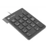 Numbriklaviatuur NATEC GOBY 2 USB 18‑klahviline membraan Must — juhtmega USB, 18 klahvi, 1,5 m kaabel, ABS-korpus