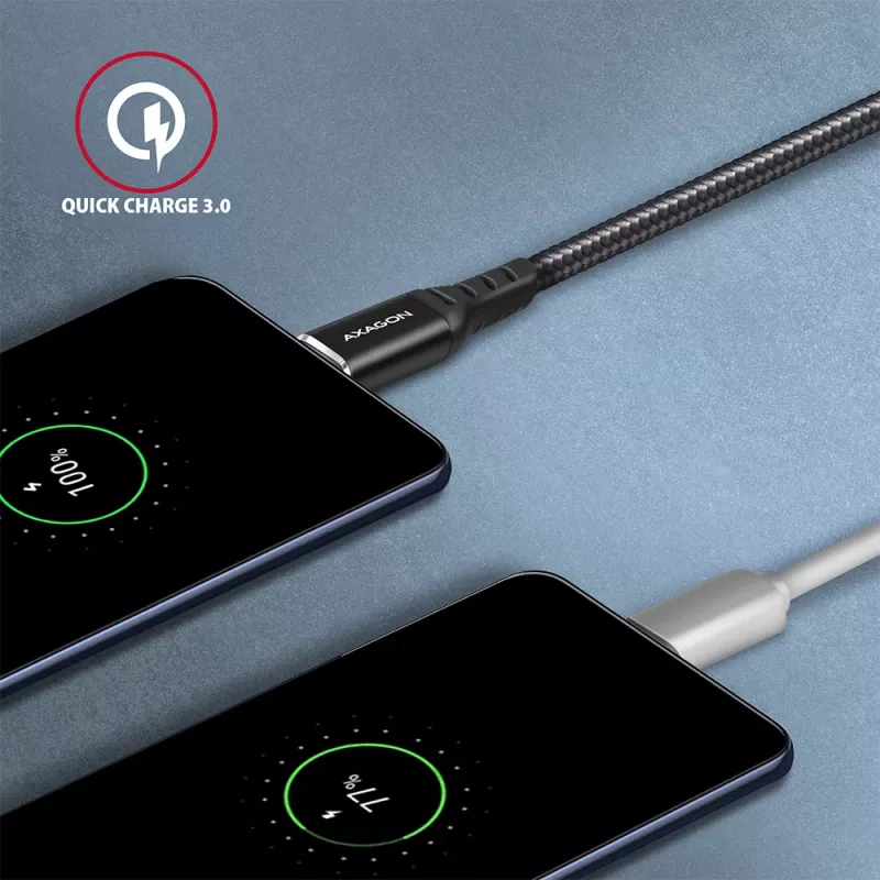 USB-kaabel Axagon BUCM-AM20AB 2m USB A USB C must