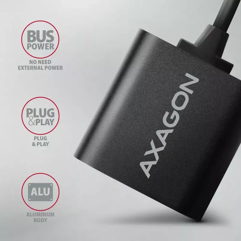 Väline USB-helikaart AXAGON ADA-12 1x 3,5 mm pesaga kõrvaklappidele ja mikrofonile
