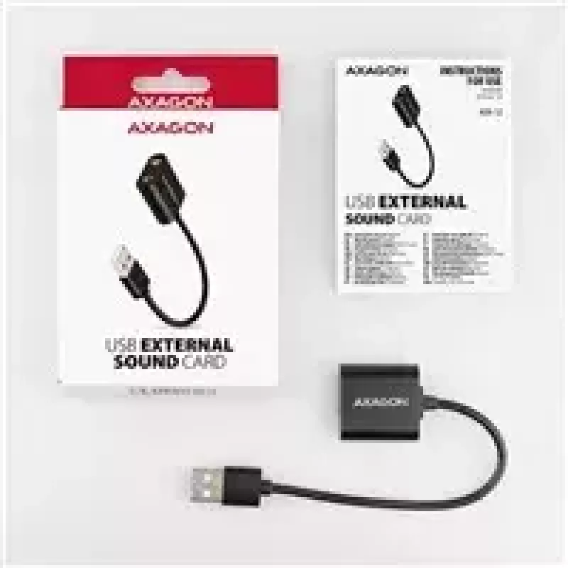 Väline USB-helikaart AXAGON ADA-12 1x 3,5 mm pesaga kõrvaklappidele ja mikrofonile