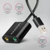 Väline USB-helikaart AXAGON ADA-12 1x 3,5 mm pesaga kõrvaklappidele ja mikrofonile