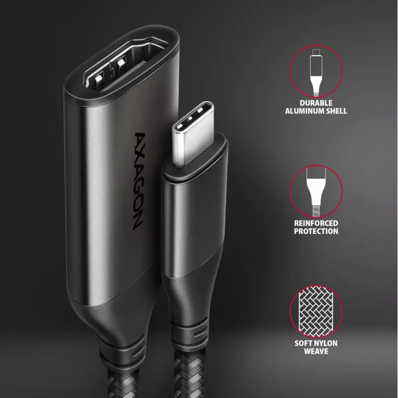 Axagon RVC-HI2M USB-C -> HDMI 2.0a adapter 4K/60Hz HDR10