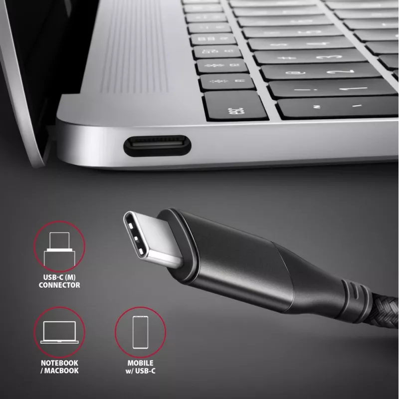 Axagon RVC-HI2MC USB-C -> HDMI 2.0a kaabel 1,8 m, 4K/60Hz HDR10