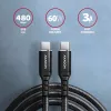 USB-kaabel Axagon BUCM-CM20AB 2m USB C must