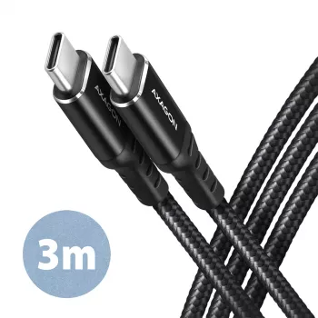 USB-kaabel Axagon BUCM-CM30AB USB 2.0 3 m USB C Must