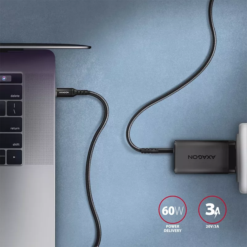 USB-kaabel Axagon BUCM-CM30AB USB 2.0 3 m USB C Must