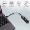 Axagon HMA-CR3A Metallist USB 3.2 Gen 1 mitme pordiga jaotur kolme USB-pordi ja kaardilugejaga
