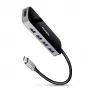 Axagon HMC-6H4A USB 3.2 Gen 1 jaotur, 4x USB-A, HDMI 4k/30Hz, PD 100W, 20 cm USB-C kaabel