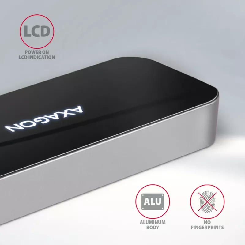 Axagon HMC-6H4A USB 3.2 Gen 1 jaotur, 4x USB-A, HDMI 4k/30Hz, PD 100W, 20 cm USB-C kaabel