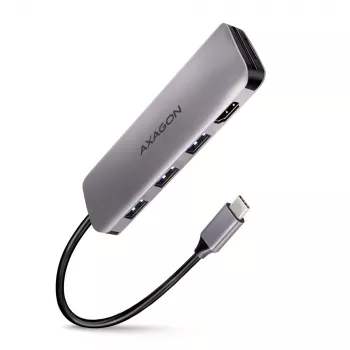 Axagon HMC-HCR3A 3x USB-A+ HDMI+ SD/microSD USB-C 3.2 Gen 1 jaotur 20 cm juhtmega USB 3.2 Gen 1 (3.1 Gen 1) Type-C hall