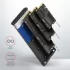 Axagon EEM2-SB2 Väline USB-C 3.2 Gen 2 metallkarp M.2 NVMe ja SATA SSD ketastele. Kruvivaba