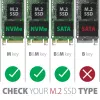 Axagon EEM2-SB2 Väline USB-C 3.2 Gen 2 metallkarp M.2 NVMe ja SATA SSD ketastele. Kruvivaba